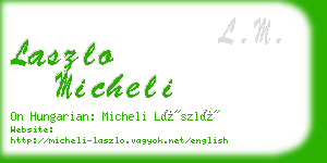 laszlo micheli business card